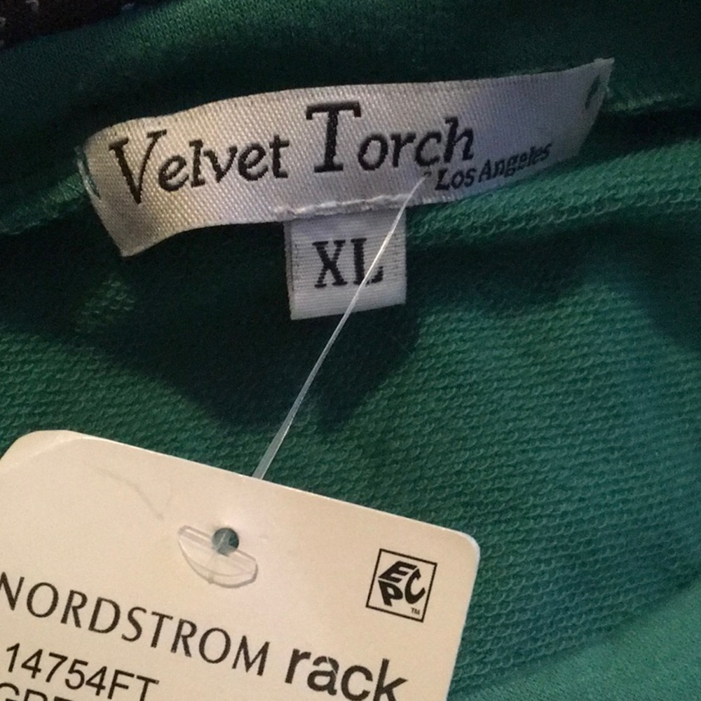 NWT Velvet Torch Women's Size Extra Large Green Short Sleeve Mini Shift Dress - Picture 4 of 5